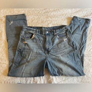 american eagle ripped mom jeans
